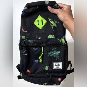 Herschel Supply Company Black Backpack with Green Accents